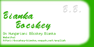 bianka bocskey business card